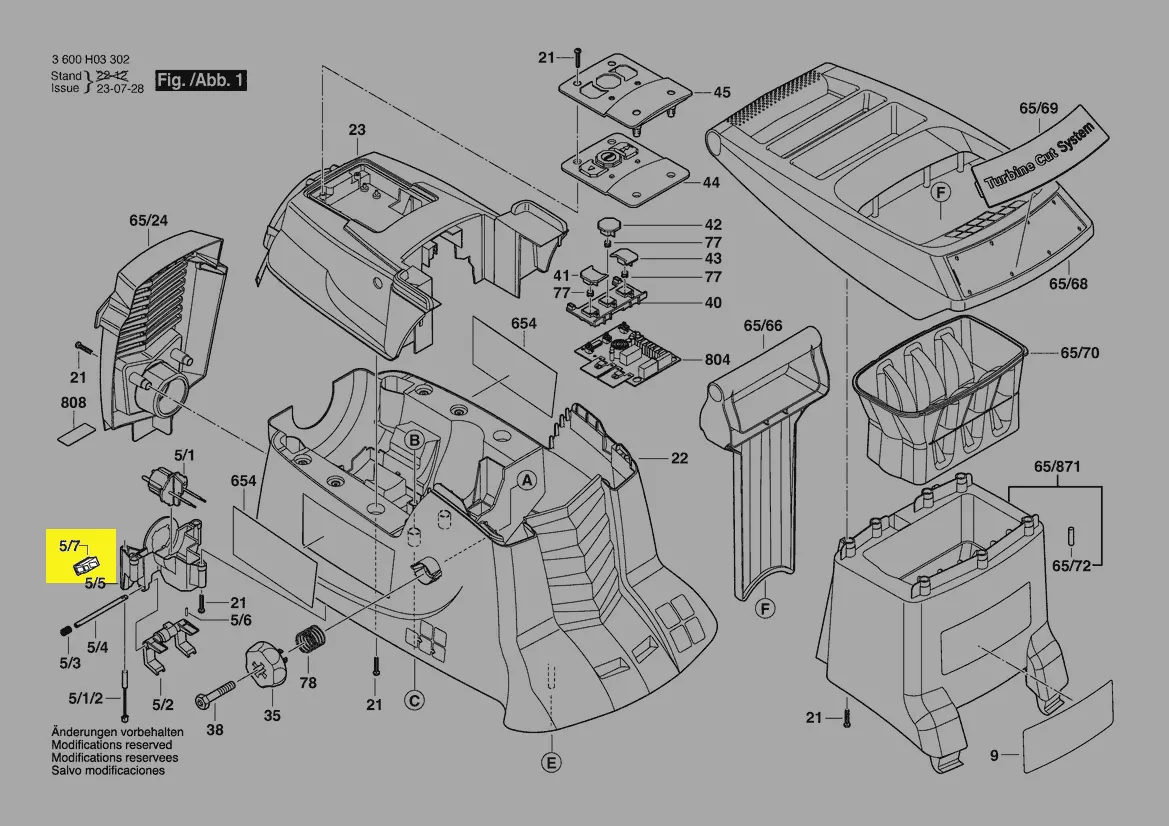 Interrupteur réf. 2 609 003 517 BOSCH